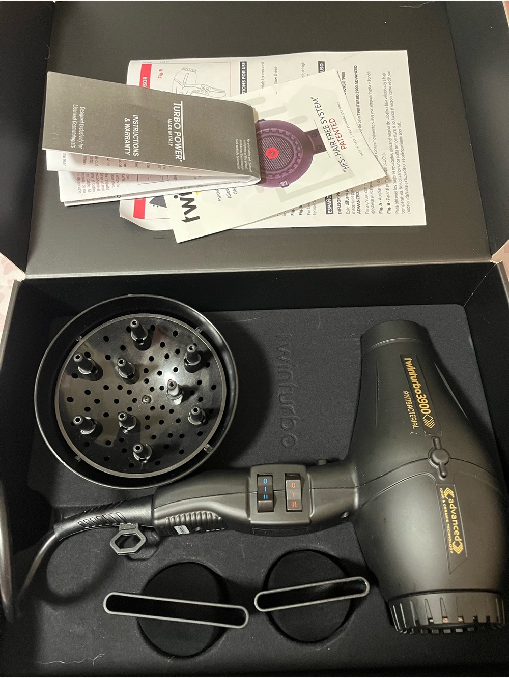 Twin turbo 3900 ionic and ceramic blow dryer hair - Picture 3 of 4